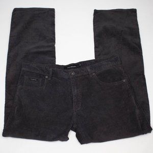 Calvin Klein black corduroy jeans straight leg 36